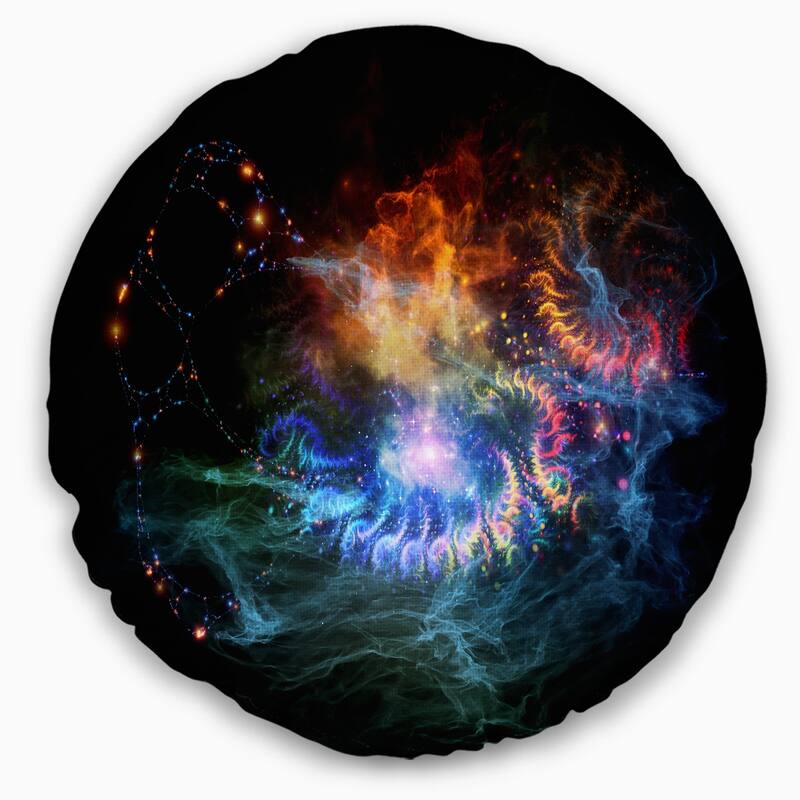 Designart 'Flame Lights of Network' Abstract Throw Pillow