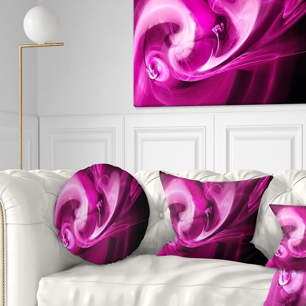 Designart 'Colored Smoke Spiral Purple' Abstract Throw Pillow
