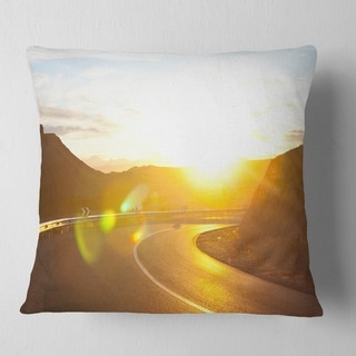Designart Blue Ice And Off Road Cars Landscape Printed Throw Pillow On Sale Overstock 20945236