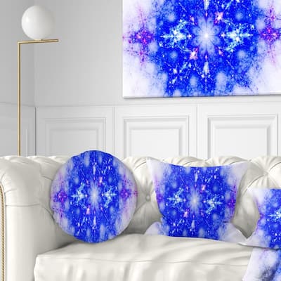 Designart 'Blue Illustration Pattern' Abstract Throw Pillow
