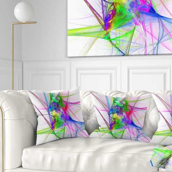 Designart 'Glowing Ball of Smoke' Abstract Throw Pillow