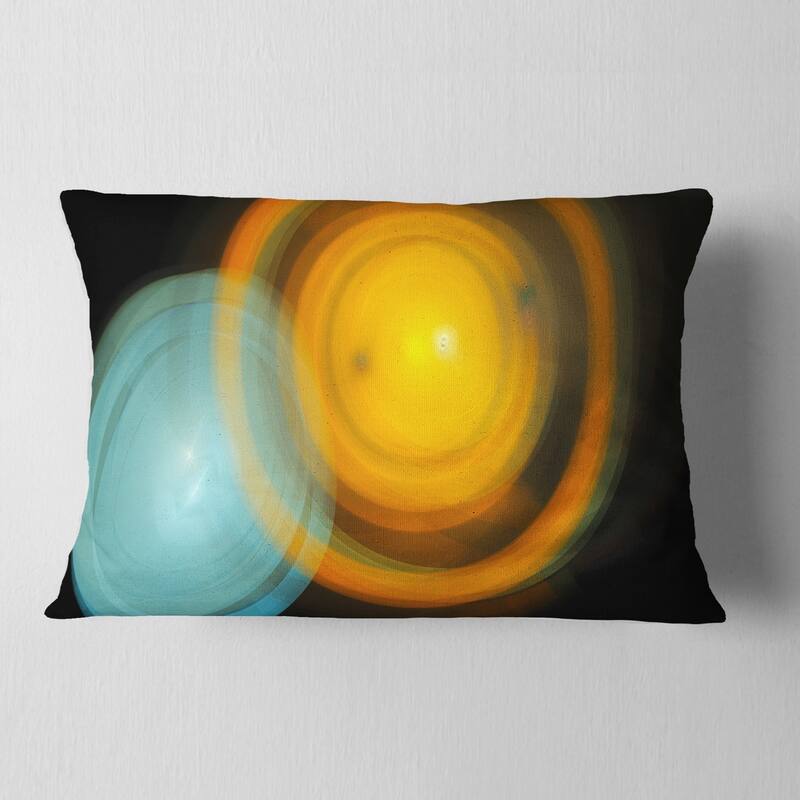Designart 'Orange Fractal Desktop' Abstract Throw Pillow