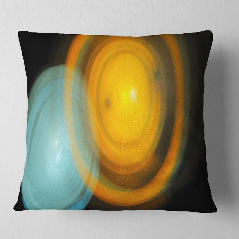 Designart 'Orange Fractal Desktop' Abstract Throw Pillow