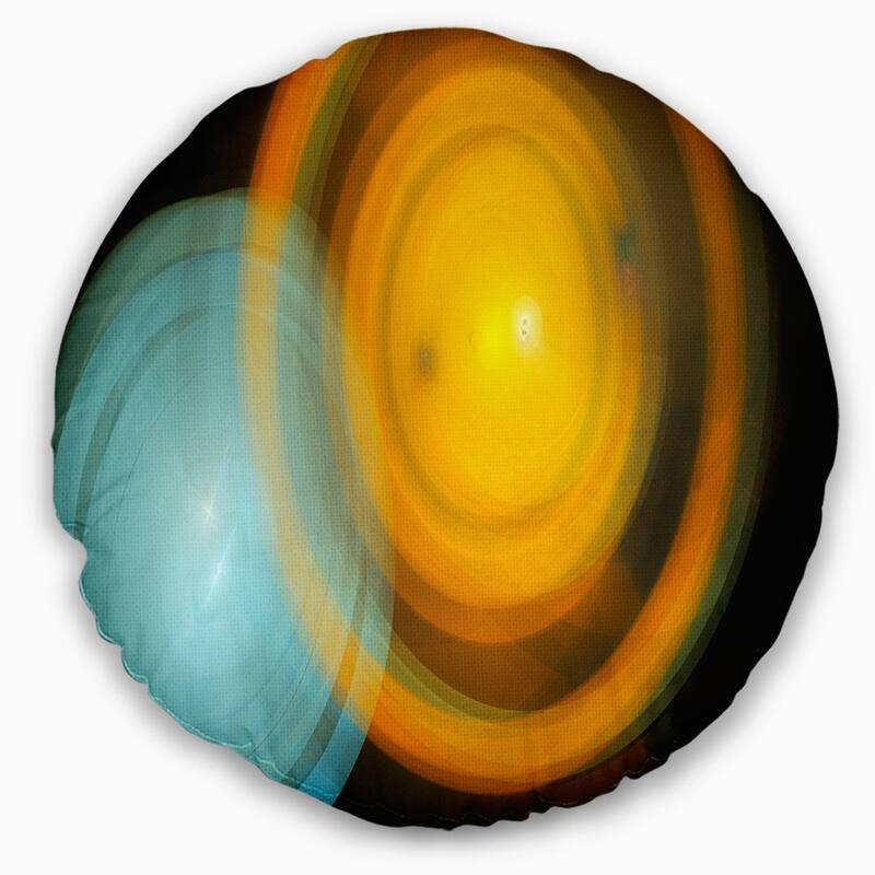 Designart 'Orange Fractal Desktop' Abstract Throw Pillow