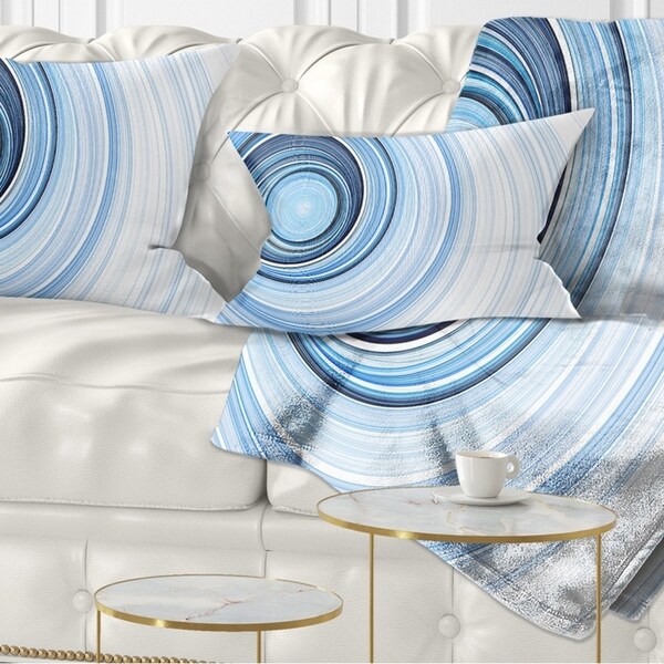 Designart 'Blue Radio Waves' Abstract Throw Pillow