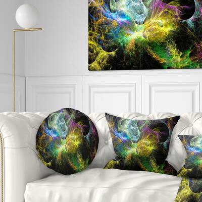 Designart 'Wings of Angels Yellow' Abstract Throw Pillow