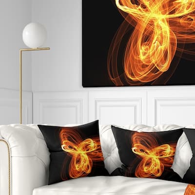 Designart 'Fractal Fire Pattern Painted in Air' Abstract Throw Pillow