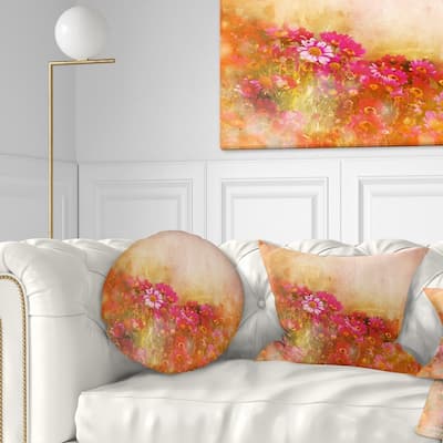 Designart 'Beautiful Little Flowers in Spring' Floral Throw Pillow