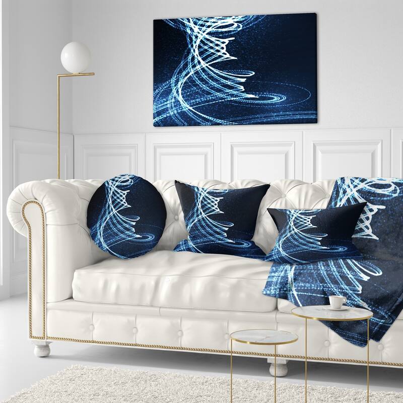 Designart '3D Illuminated Helix Shapes' Abstract Throw Pillow