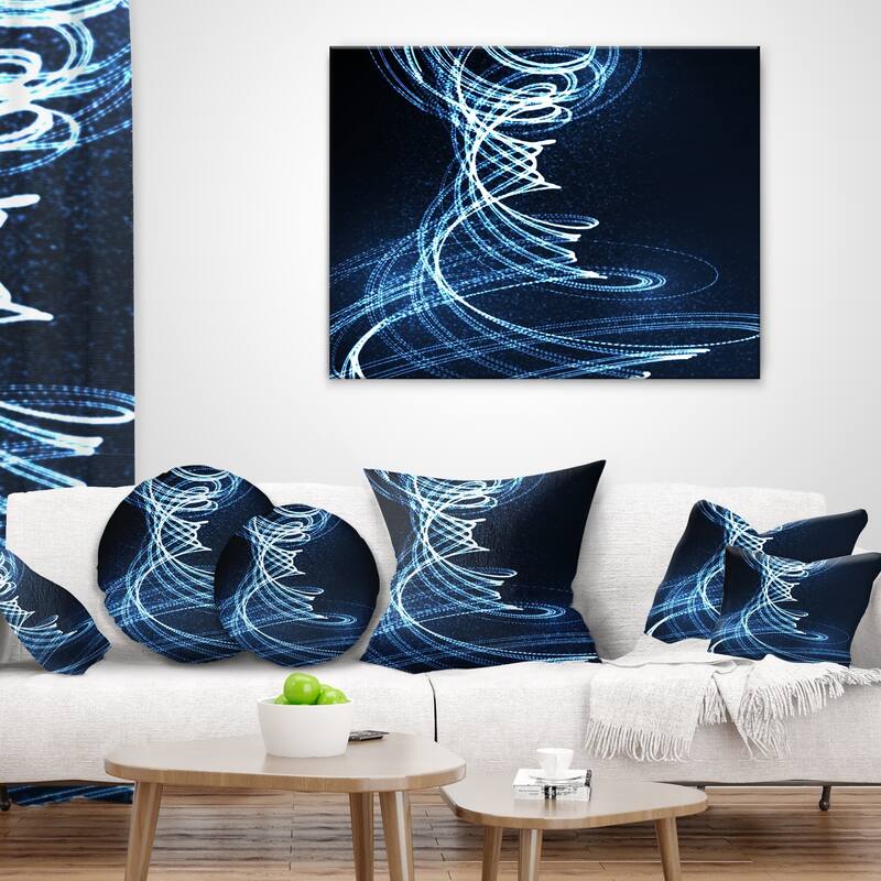 Designart '3D Illuminated Helix Shapes' Abstract Throw Pillow