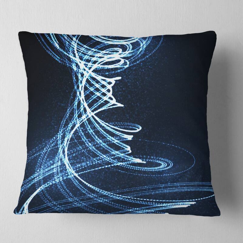 Designart '3D Illuminated Helix Shapes' Abstract Throw Pillow