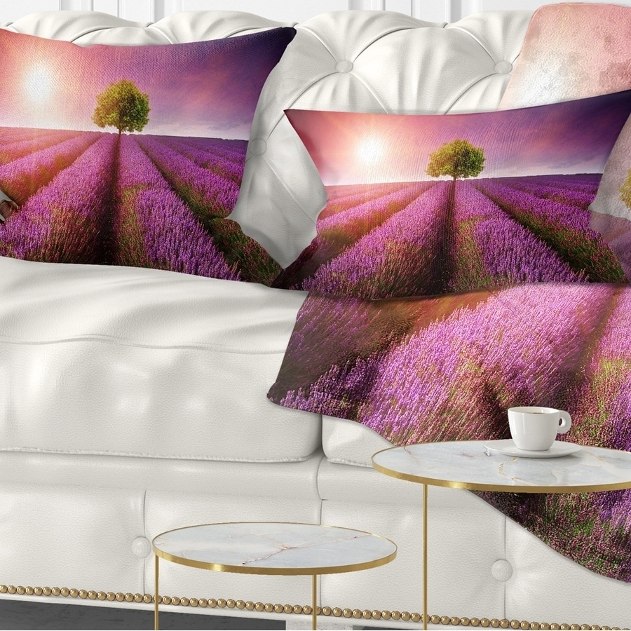 Lavender throw pillows for bed hot sale