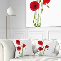 Shop For Designart Close Up View Of Poppy On White Floral Throw Pillow Get Free Shipping On Everything At Overstock Your Online Home Decor Outlet Store Get 5 In Rewards With Club O 20951588
