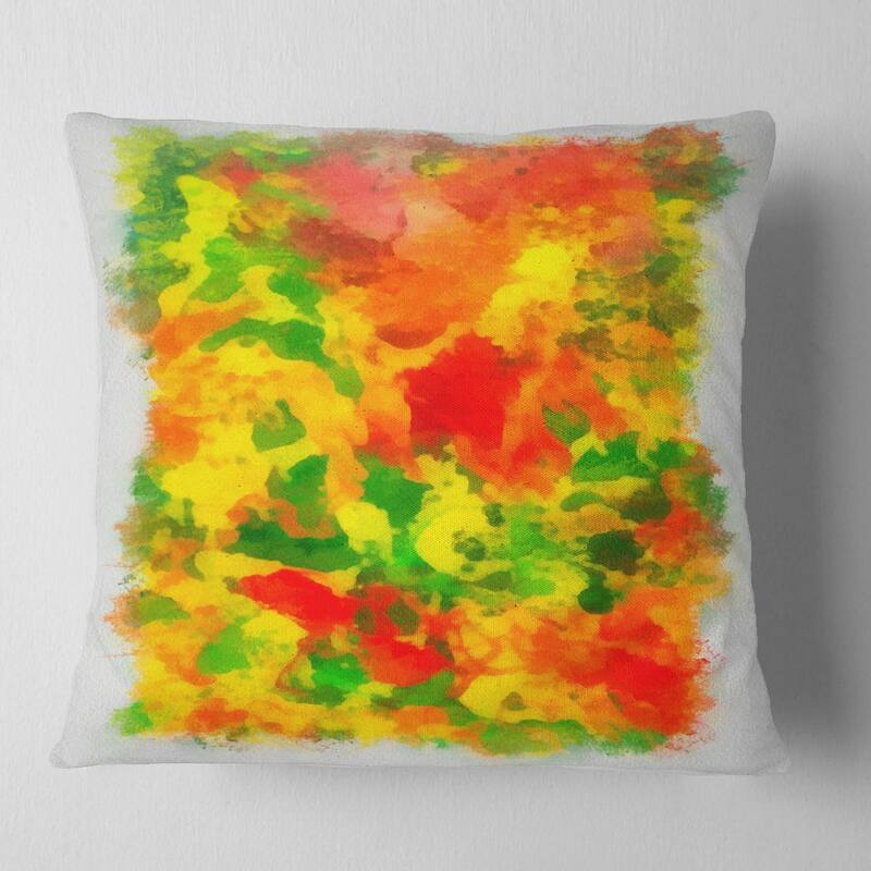 Designart 'Colorful Hand drawn Floral Background' Flower Throw Pillow