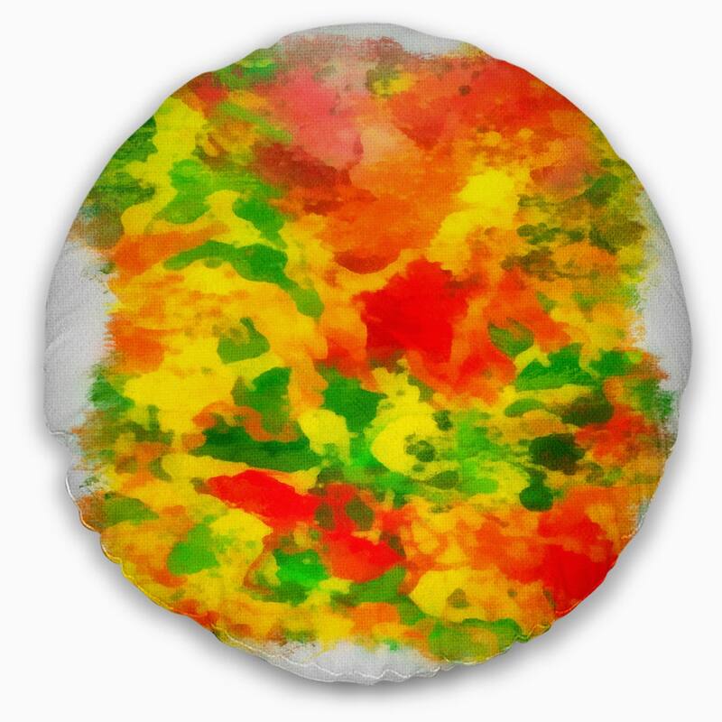 Designart 'Colorful Hand drawn Floral Background' Flower Throw Pillow