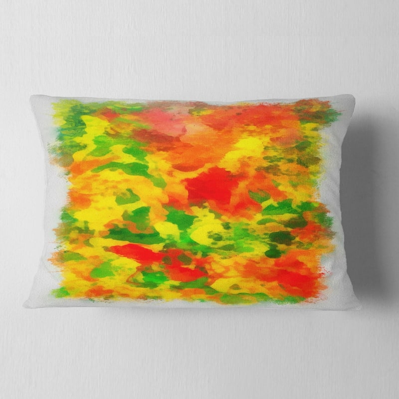 Designart 'Colorful Hand drawn Floral Background' Flower Throw Pillow