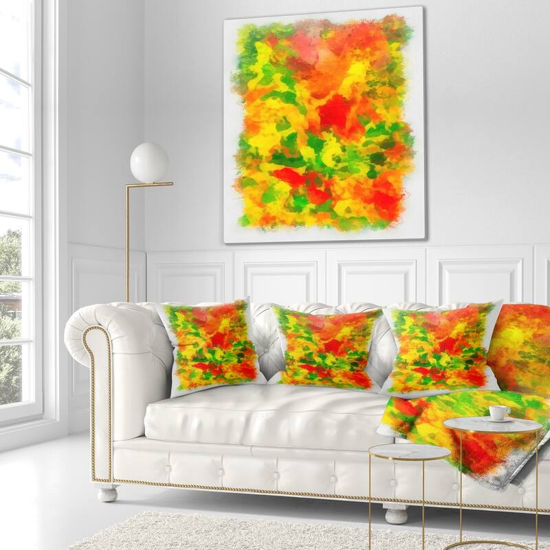 Designart 'Colorful Hand drawn Floral Background' Flower Throw Pillow