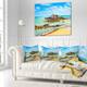Designart 'Saint Malo Fort National Beach' Seascape Throw Pillow - Bed ...
