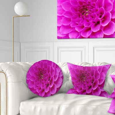Designart 'Purple Flower with Close Up Petals' Floral Throw Pillow