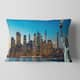 Designart 'evening New York City Skyline Panorama' Throw Pillow - Bed 