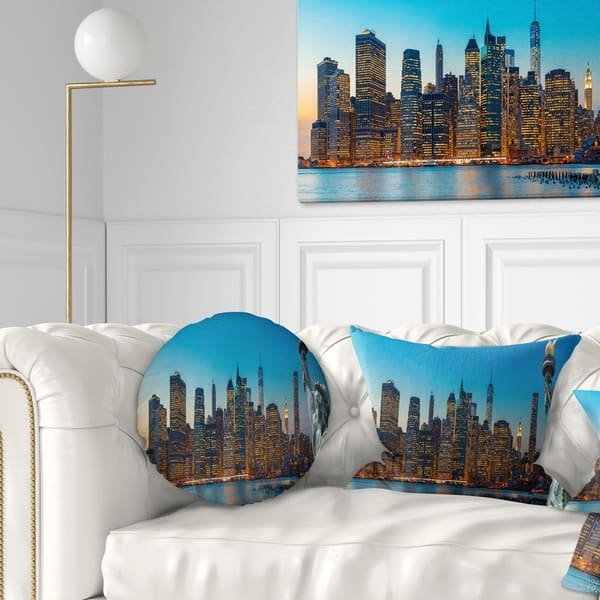 Shop Designart Evening New York City Skyline Panorama Throw