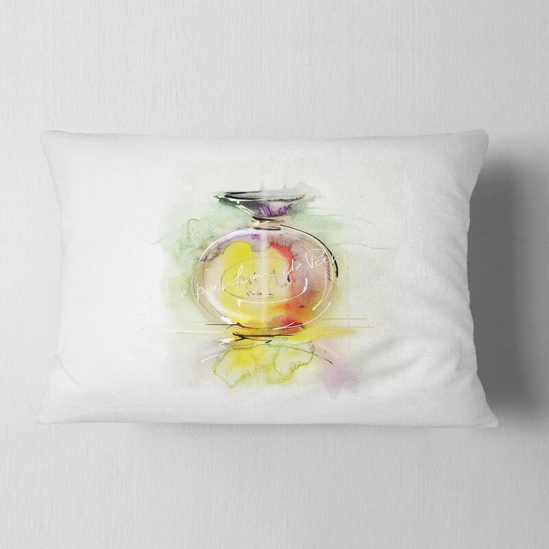 Designart 'Perfume Bottle Watercolor' Animal Throw Pillow