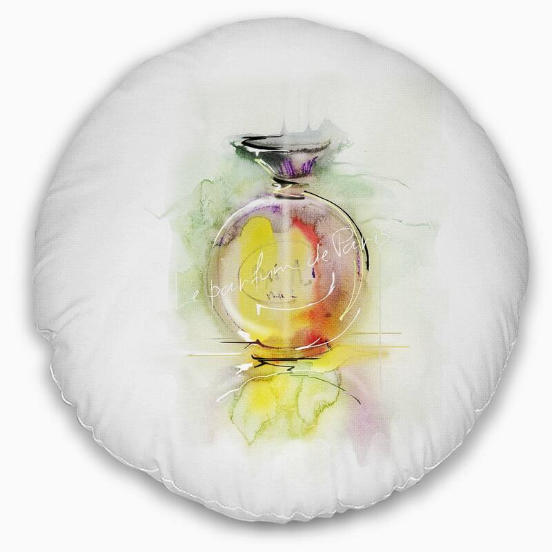 Designart 'Perfume Bottle Watercolor' Animal Throw Pillow