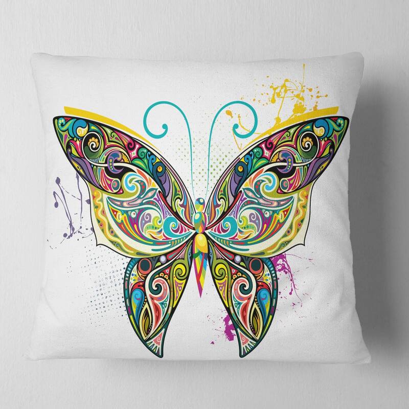 Designart 'Openwork Butterfly' Abstract Throw Pillow