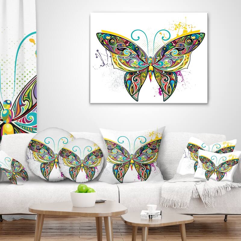 Designart 'Openwork Butterfly' Abstract Throw Pillow