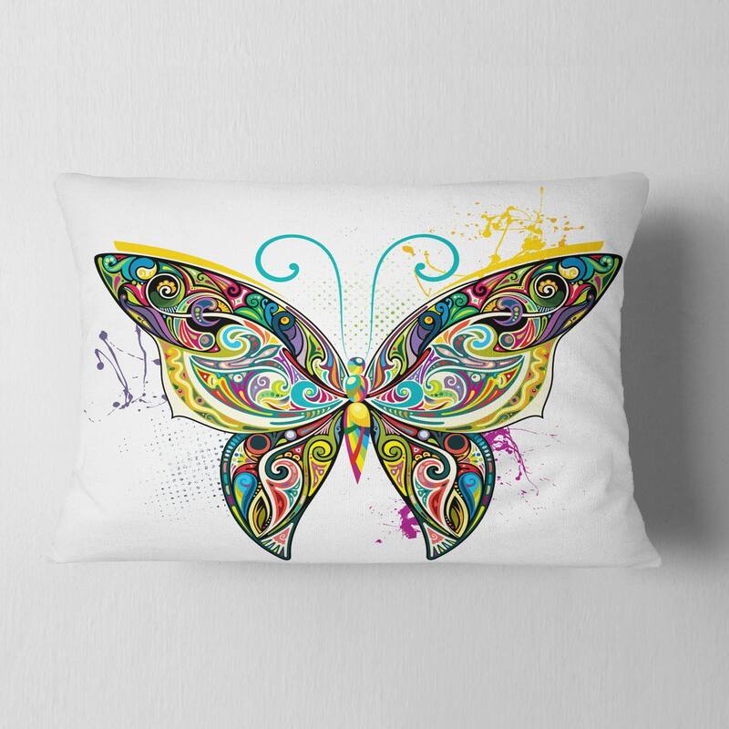 Designart 'Openwork Butterfly' Abstract Throw Pillow