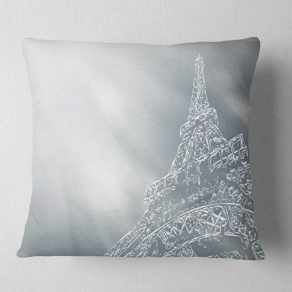 Designart Paris Eiffel Towerart Background Throw Pillow On Sale Overstock 20950752