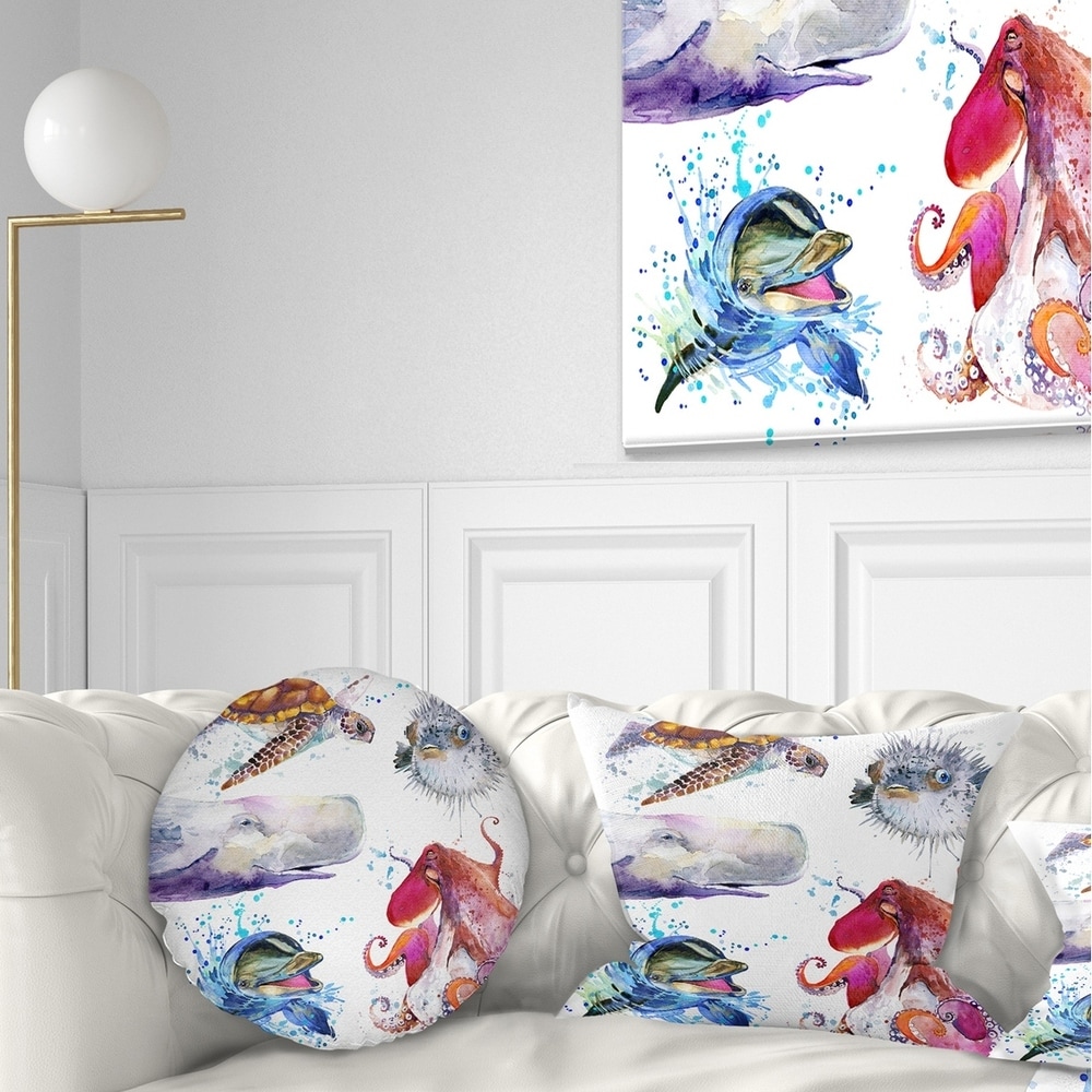 Designart 'Island Like Large Fantasy Turtle' Animal Throw Pillow - Bed Bath  & Beyond - 20948839