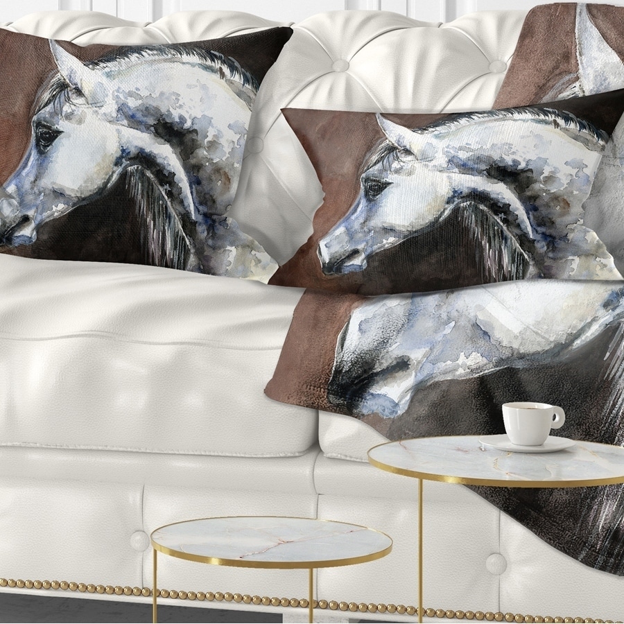 Designart Artistic Watercolor Splash - Abstract Throw Pillow - 18x18, Size: 18 x 18