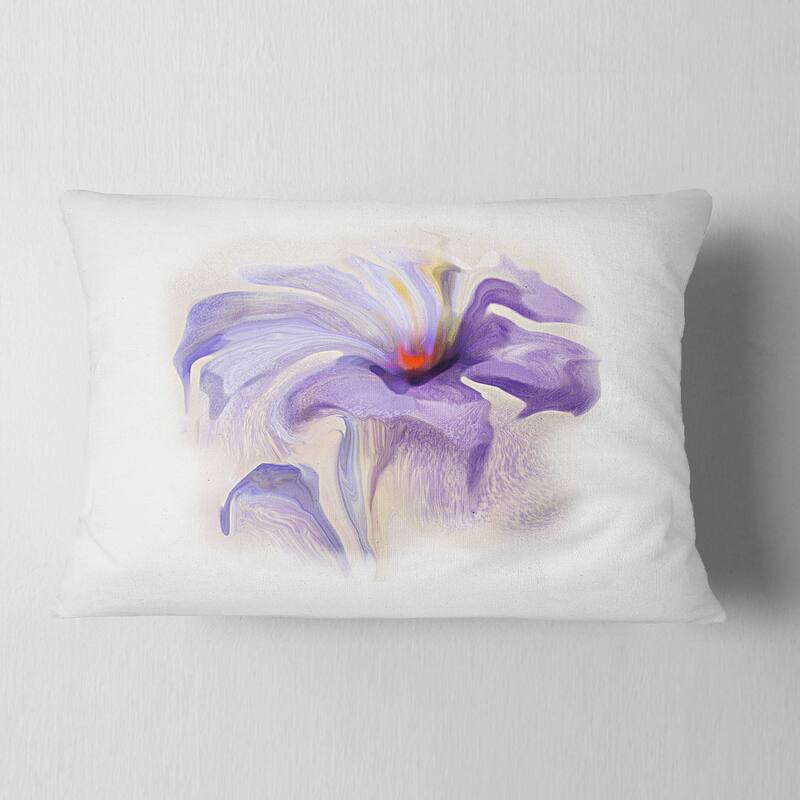 Designart 'Purple Flower Watercolor Illustration' Animal Throw Pillow