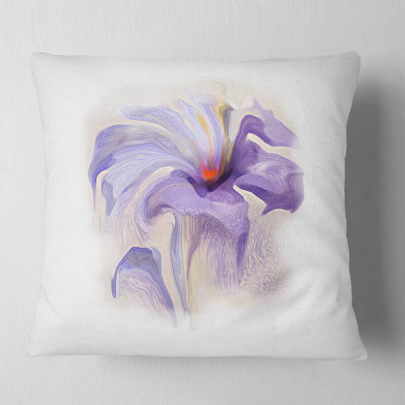 Designart 'Purple Flower Watercolor Illustration' Animal Throw Pillow