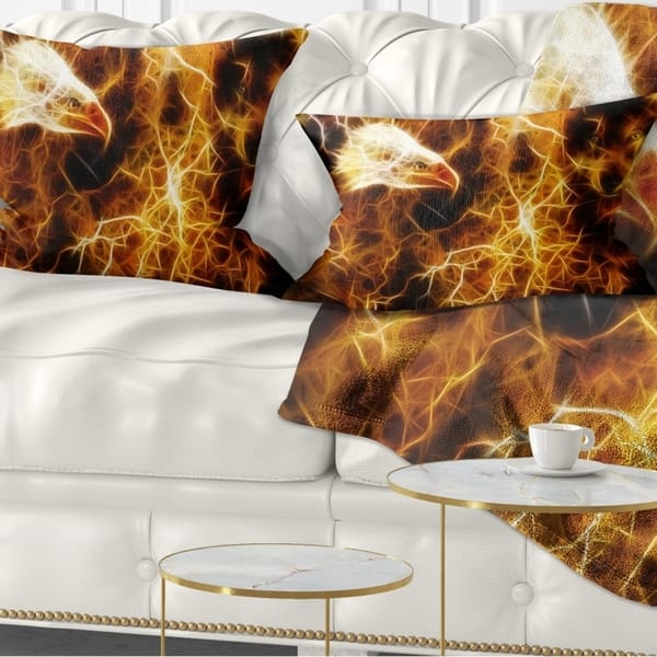 Designart Wolf And Eagle Collage Abstract Throw Pillow Overstock 20950830