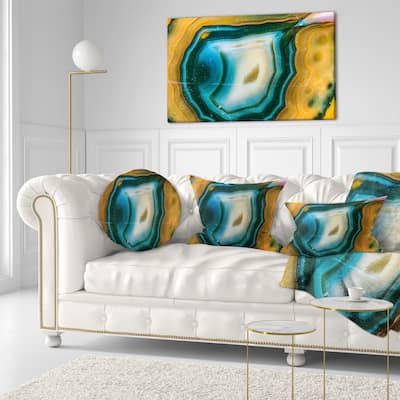 Designart 'Colorful Agate Pattern' Abstract Throw Pillow
