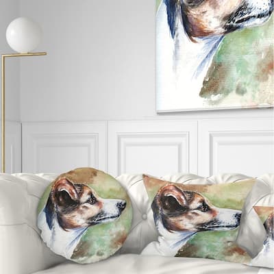 Designart 'Jack Russell Terrier' Animal Throw Pillow
