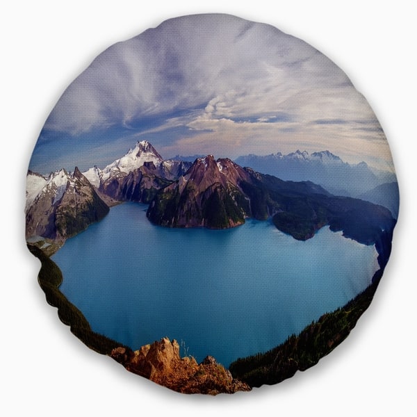 Designart Clear Lake With Bright Sky Landscape Printed Throw Pillow On Sale Overstock 20951005