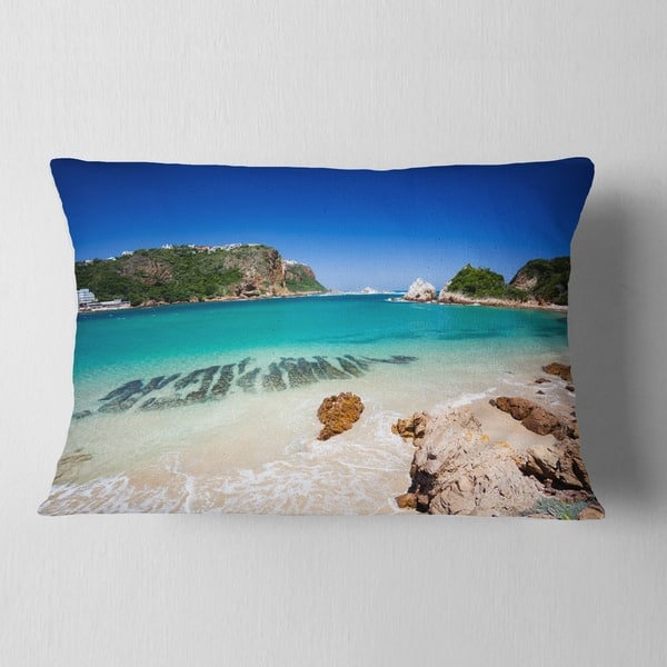 Designart Beautiful Knysna Beach South Africa Seashore Throw Pillow On Sale Overstock 20951235