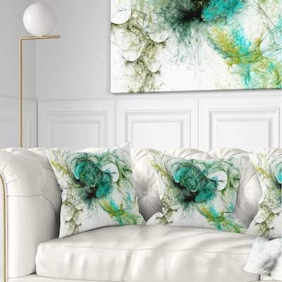 Designart 'Wings of Angels Green' Abstract Throw Pillow