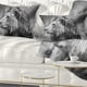 Designart 'Grey Wild African Lion' Animal Throw Pillow - Bed Bath ...