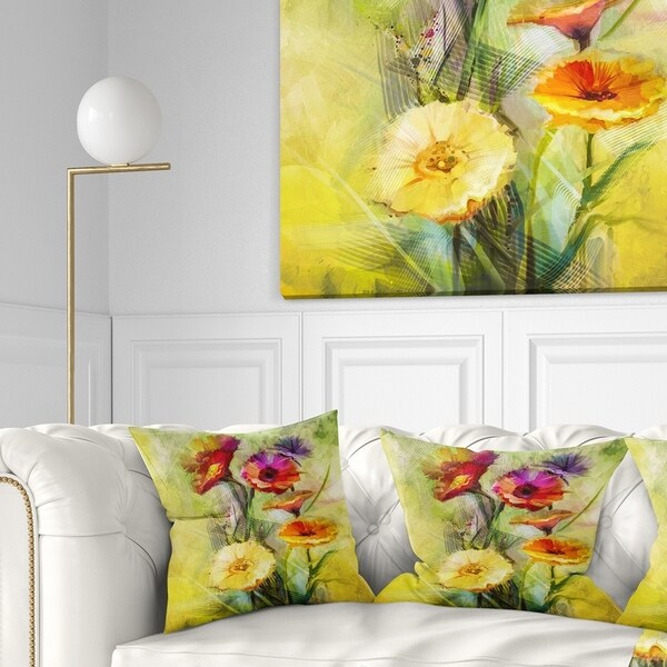 Watercolor floral sales throw pillows