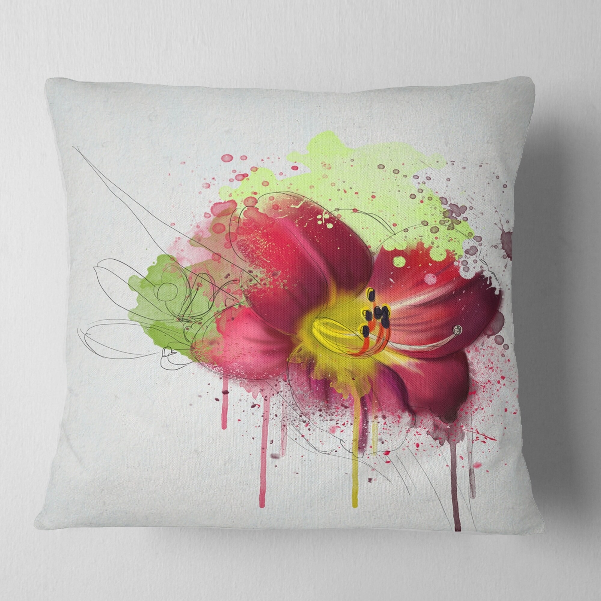 Designart CU7848-20-20-C Red Sunset Over Venice Throw Pillow 20 Designart CU7848-20-20-C Red Sunset Over Venice Throw Pillow 20
