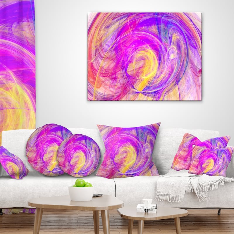 Designart 'Purple Mystic Psychedelic Texture' Abstract Throw Pillow ...