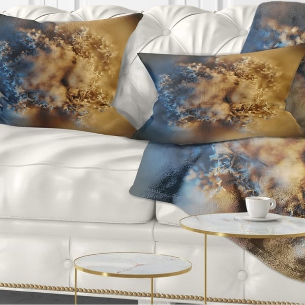 Designart 'Large Macro Prickly Texture Brown' Abstract Throw Pillow