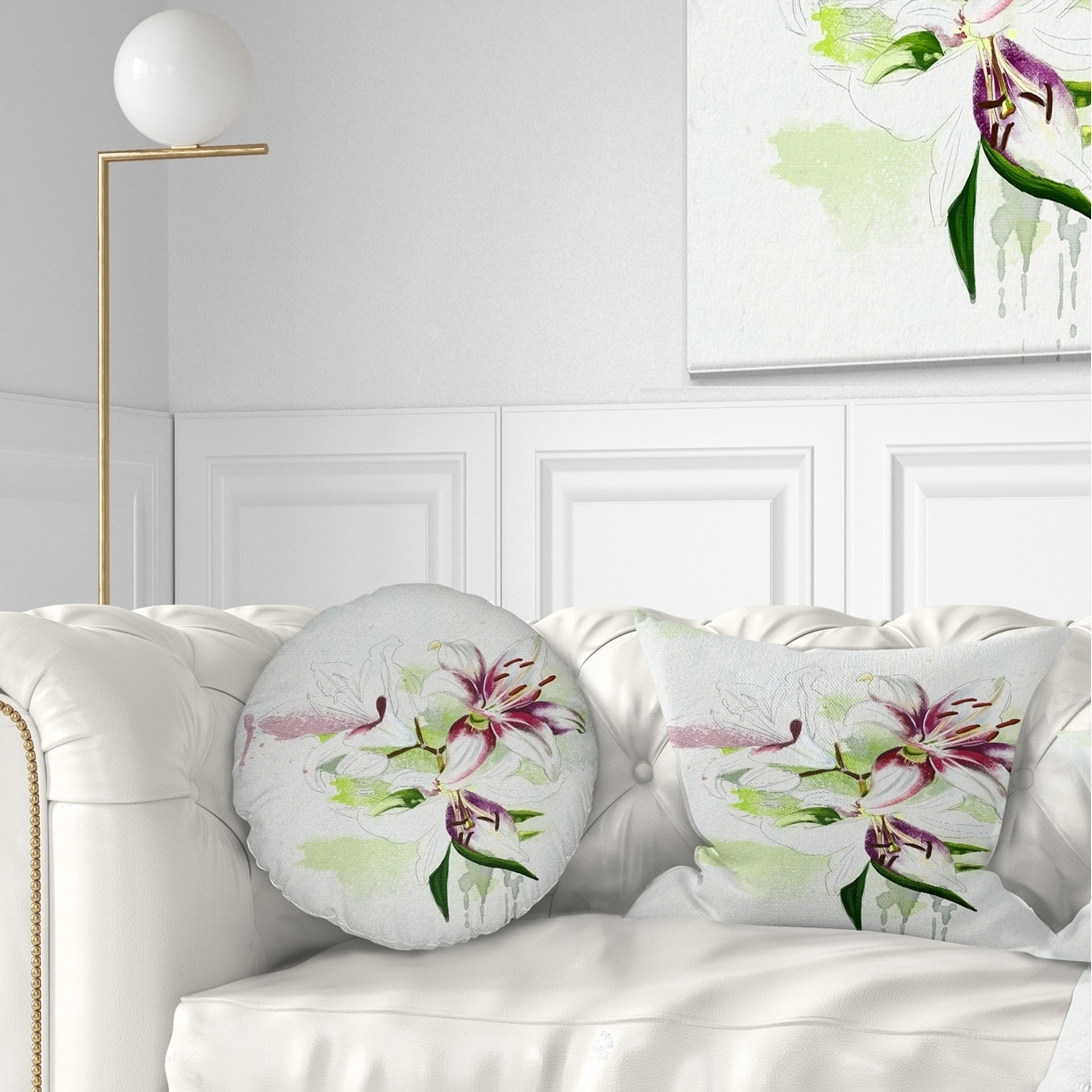Designart Colorful Flowers With Color Splashes Floral Throw Pillow On Sale Overstock 20951468