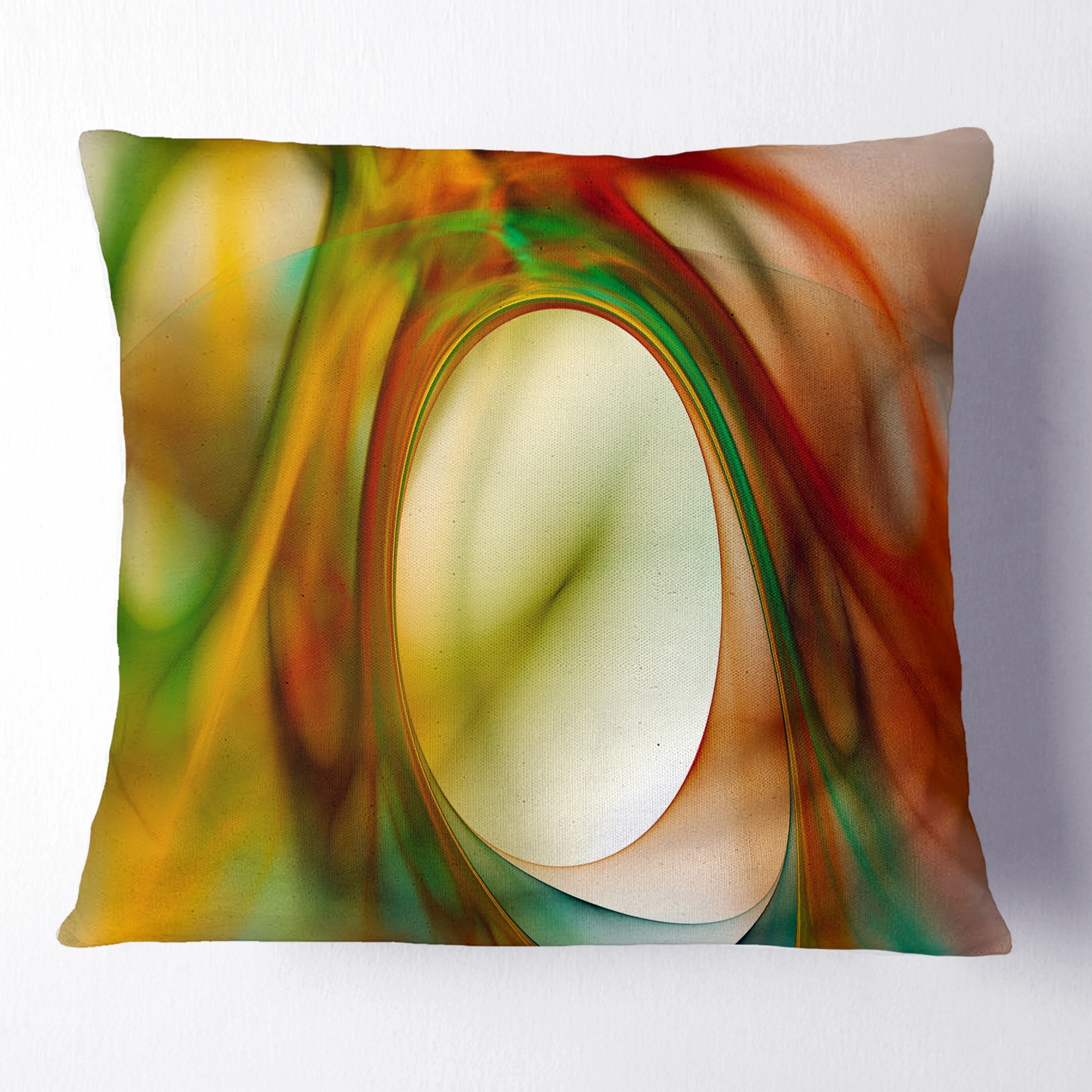 Designart 'Circled Green Psychedelic Texture' Abstract Throw