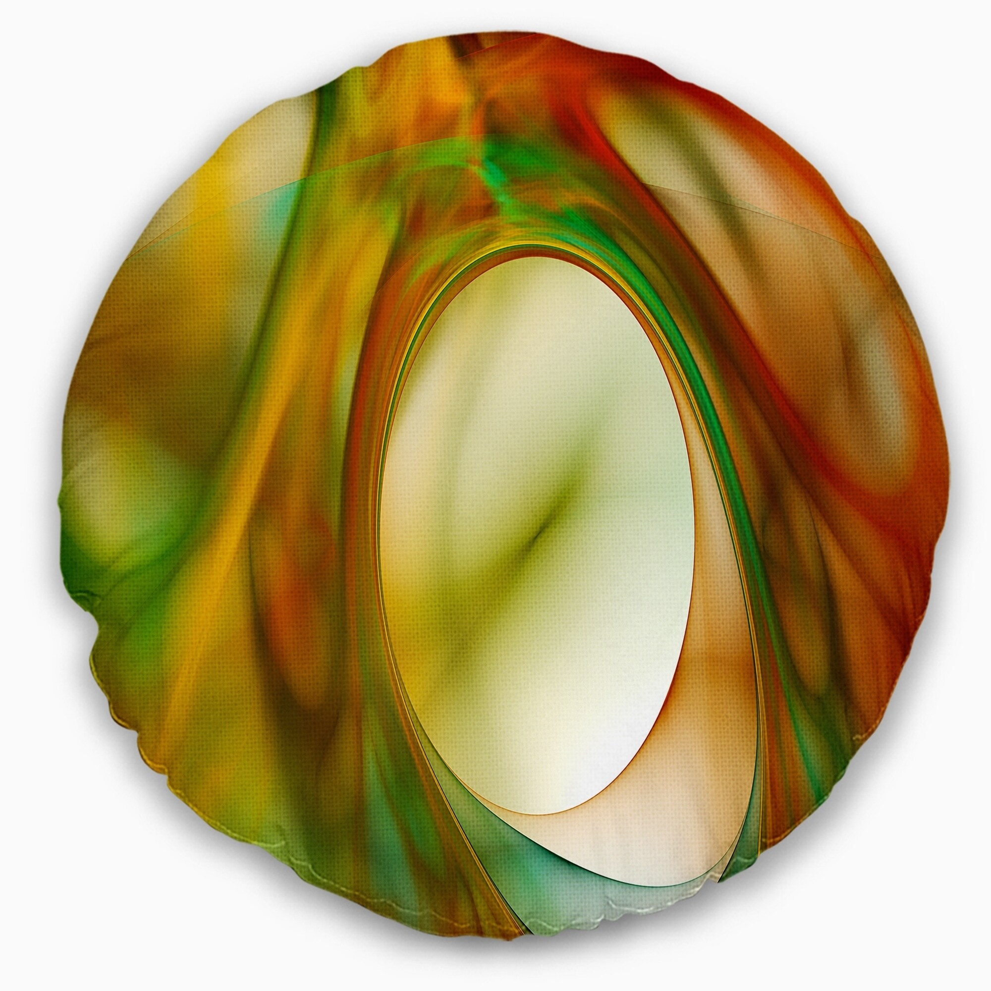 Designart 'Circled Green Psychedelic Texture' Abstract Throw