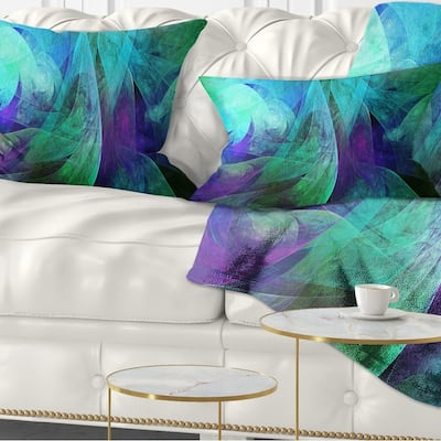 Designart 'Green Fractal Abstract Pattern' Abstract Throw Pillow
